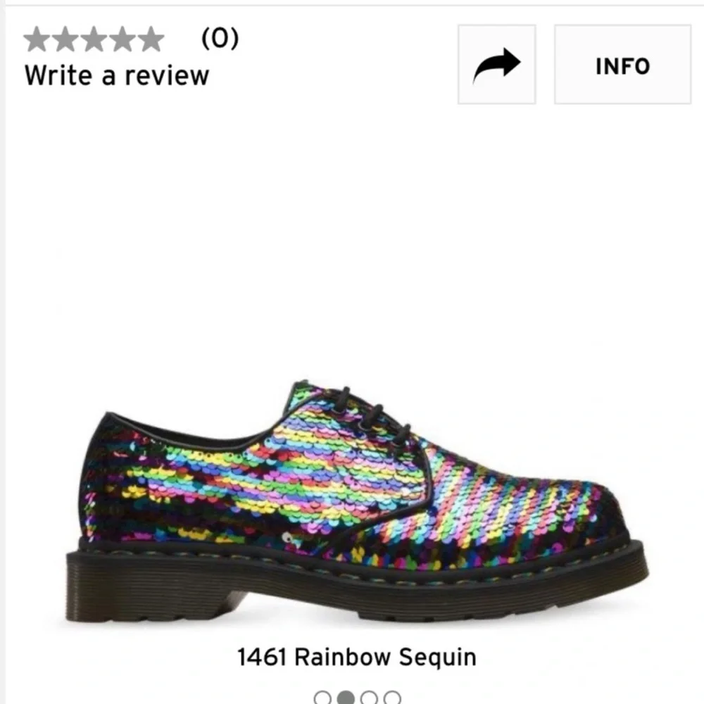 Sparkly Doc Dr Martens 1461 Sequin Rainbow Silver 24597